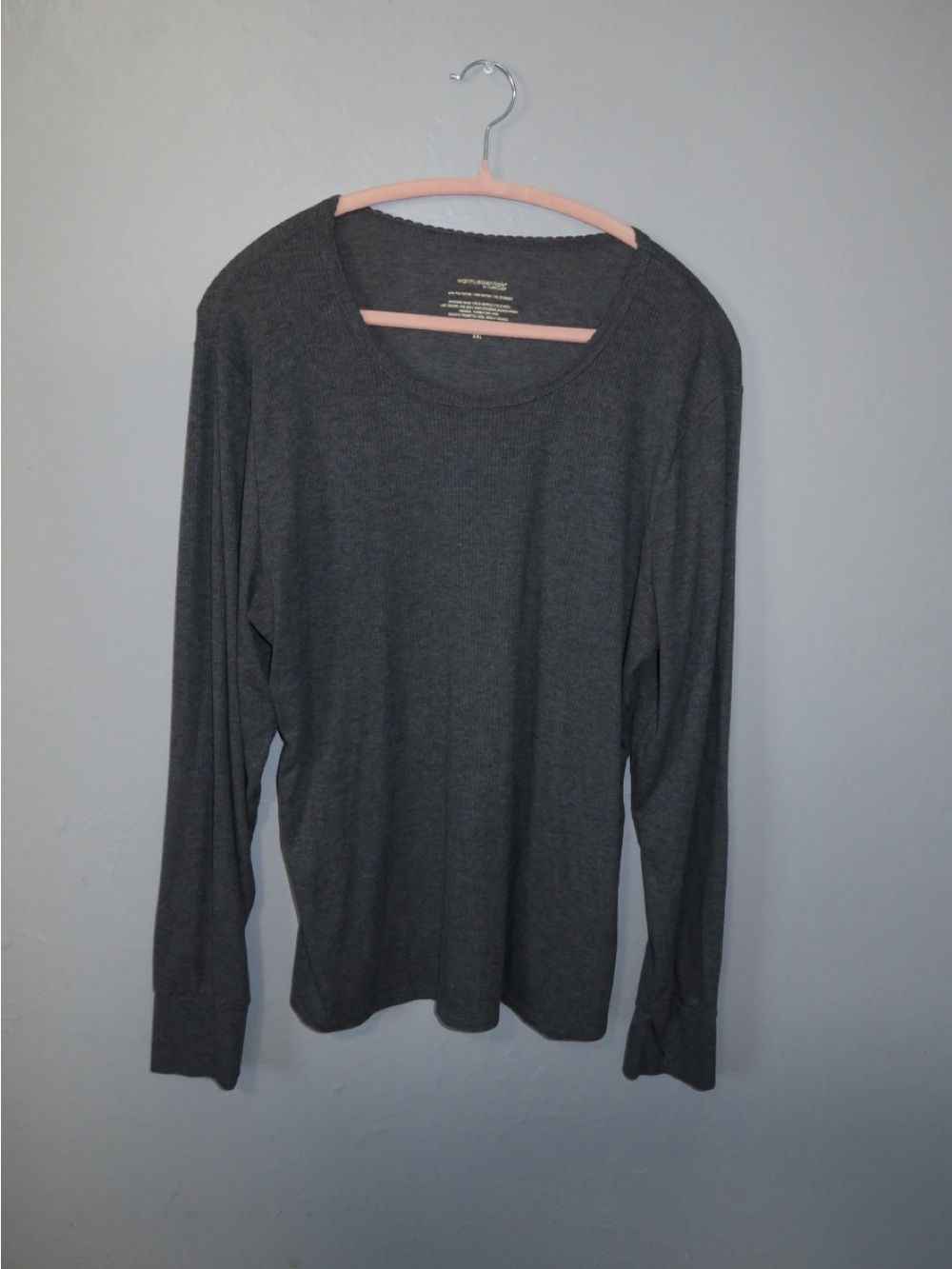 Classic Women's Long Sleeve Crewneck Top - Charcoal